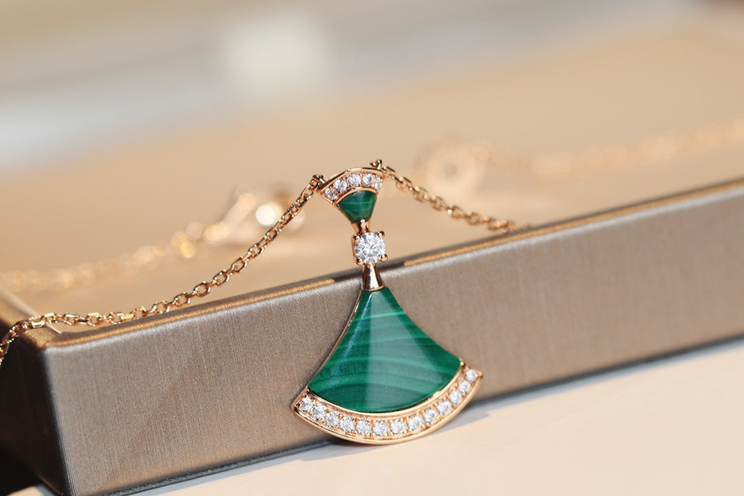[BIJOUX] COLLIER DE RÊVE MALACHITE DIAMANT