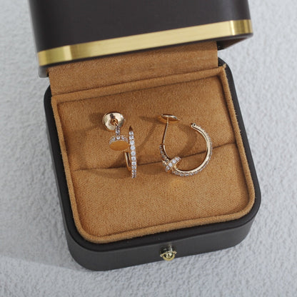 [BIJOUX]JUSTE EARRINGS 12.75MM PINK GOLD DIAMOND