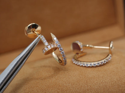 [BIJOUX]JUSTE EARRINGS 12.75MM PINK GOLD DIAMOND