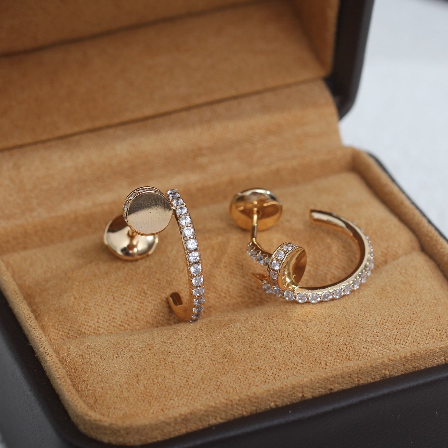 [BIJOUX]JUSTE EARRINGS 12.75MM PINK GOLD DIAMOND