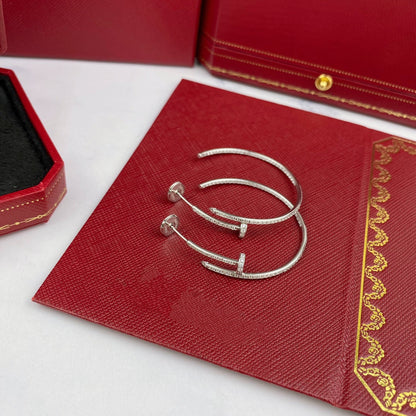 [BIJOUX]JUTE BOUCLES D'OREILLES FULL DIAMANTS 1.8MM