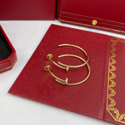 [BIJOUX]JUTE BOUCLES D'OREILLES FULL DIAMANTS 1.8MM