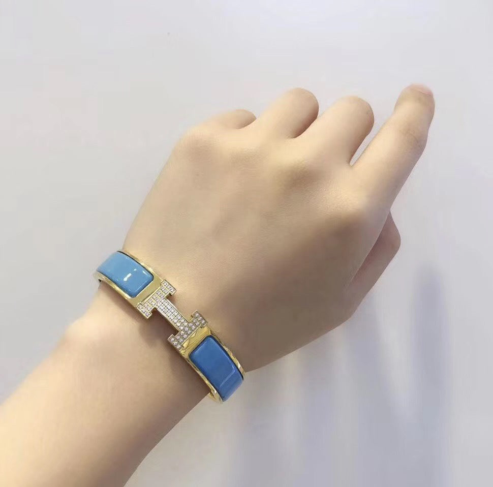 [BIJOUX]H CLOUD BLUE BRACELET GOLD DIAMOND