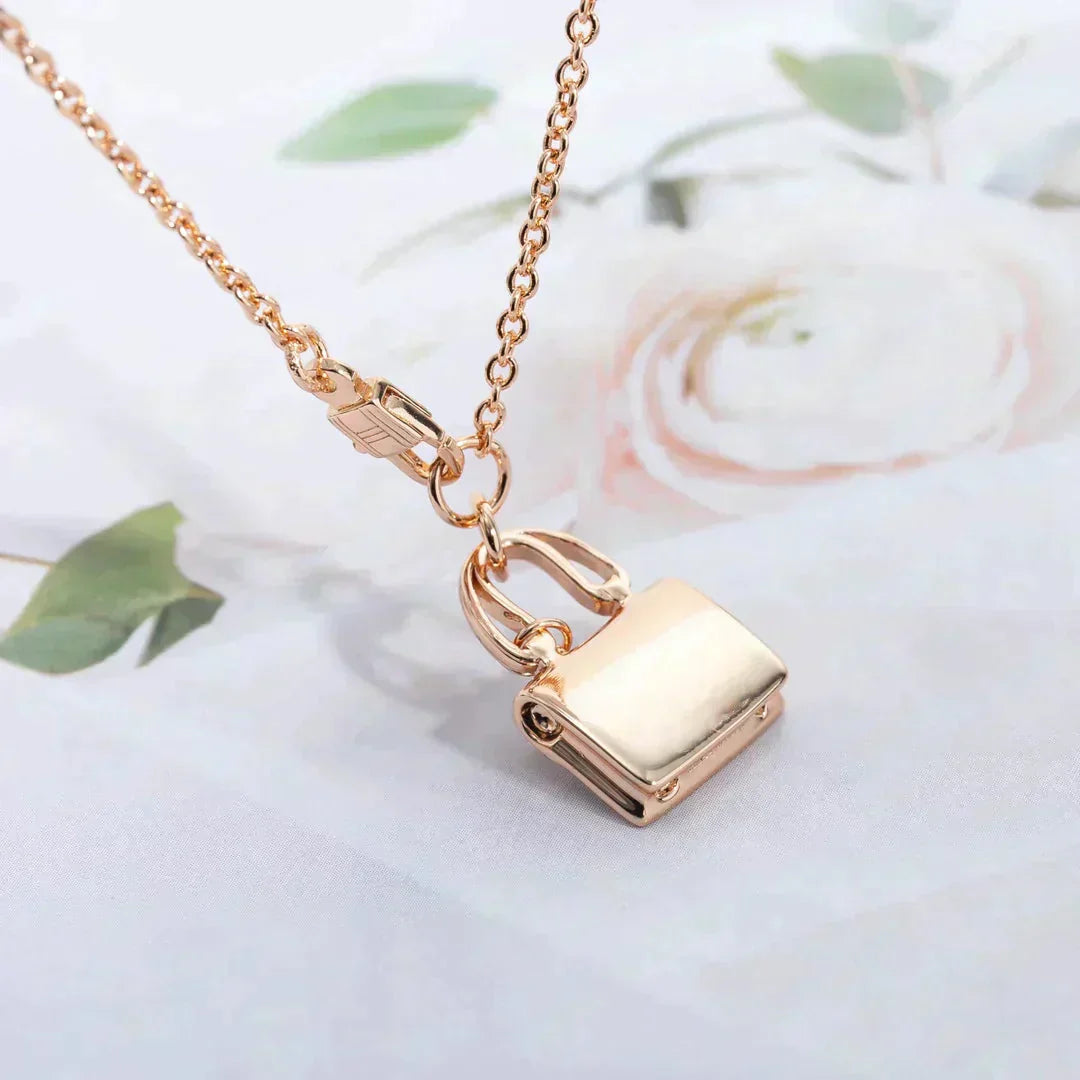 [BIJOUX]AMULETTE PEDANT ROSE GOLD NECKLACE