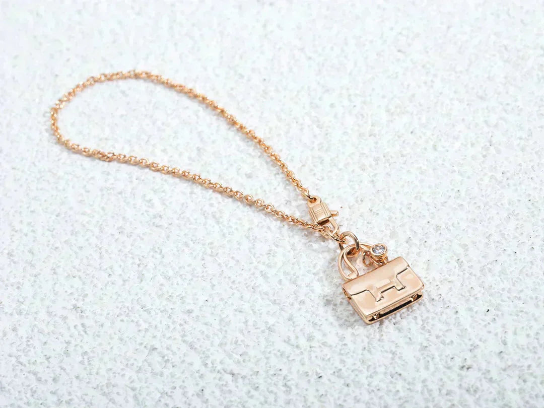 [BIJOUX]AMULETTE PEDANT ROSE GOLD NECKLACE