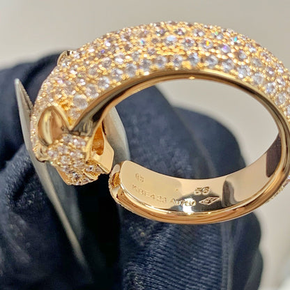 [BIJOUX]PANTHERE PINK GOLD DIAMOND RING