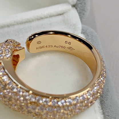 [BIJOUX]PANTHERE PINK GOLD DIAMOND RING