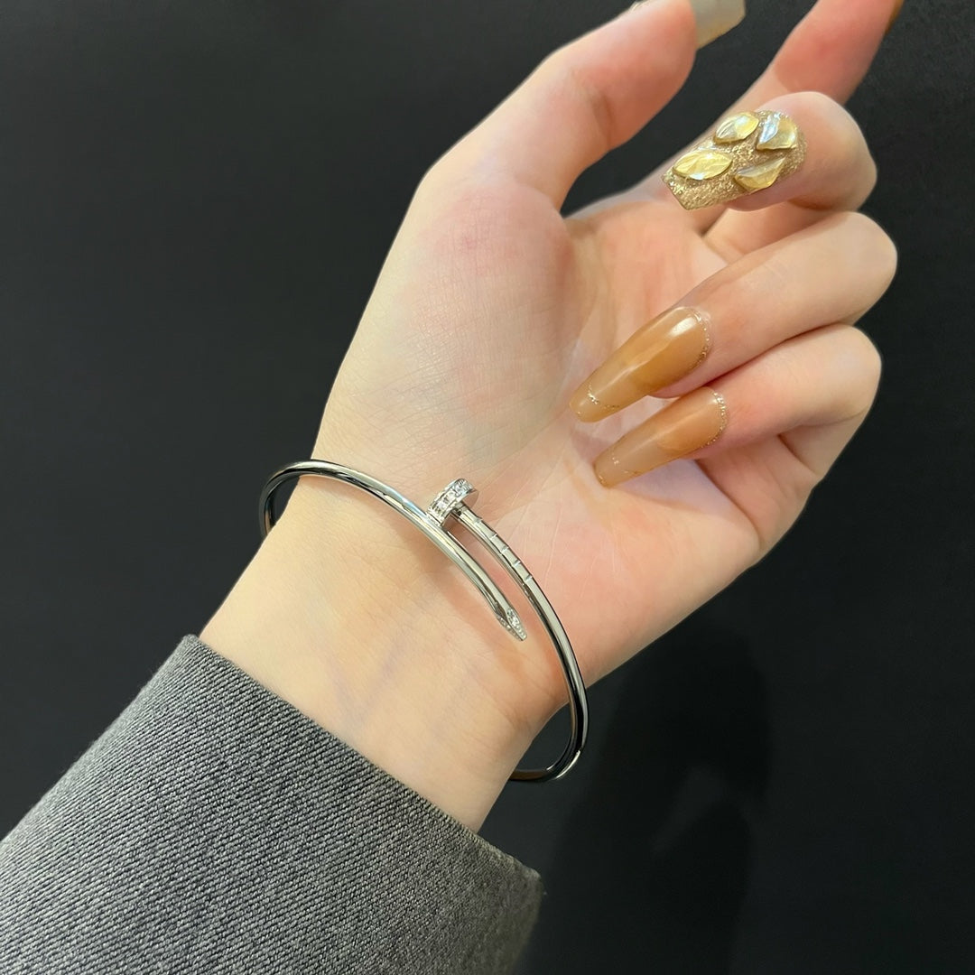 [BIJOUX]JUSTE BRACELET 2.5MM SILVER DIAMOND