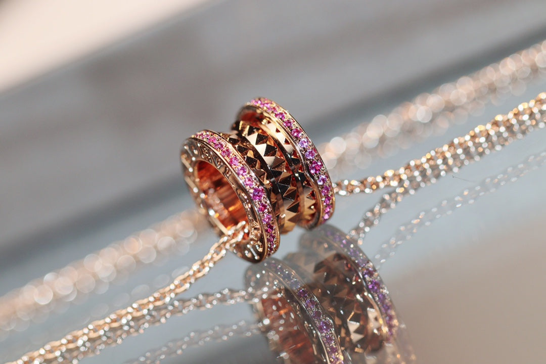 [BIJOUX] COLLIER ZERO 1 ROCK OR ROSE DIAMANT ROSE