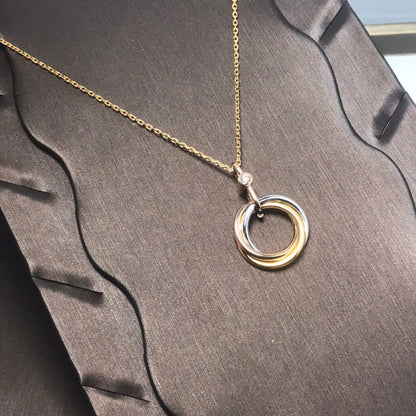 [BIJOUX] COLLIER TRINITY ARGENT OR OR ROSE
