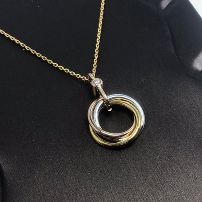 [BIJOUX] COLLIER TRINITY ARGENT OR OR ROSE