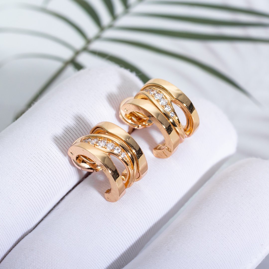 [BIJOUX]ZERO 1 PINK GOLD DIAMONDS EARRINGS