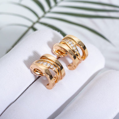 [BIJOUX]ZERO 1 PINK GOLD DIAMONDS EARRINGS