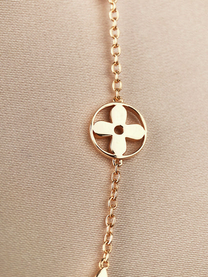 [BIJOUX]星と太陽 7モチーフ ゴールドブレスレット