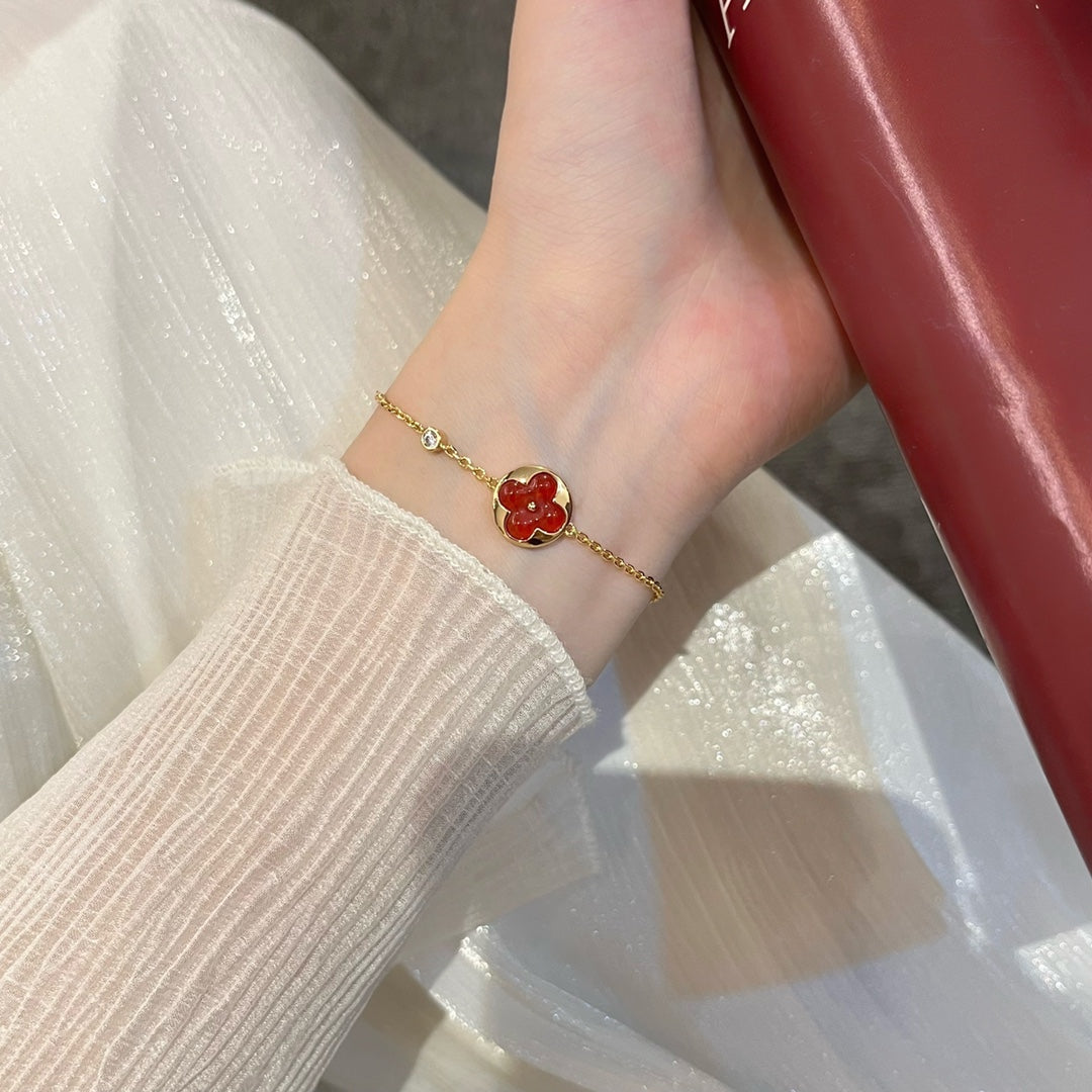 [BIJOUX]SUN PEDANT CARNELIAN BRACELET