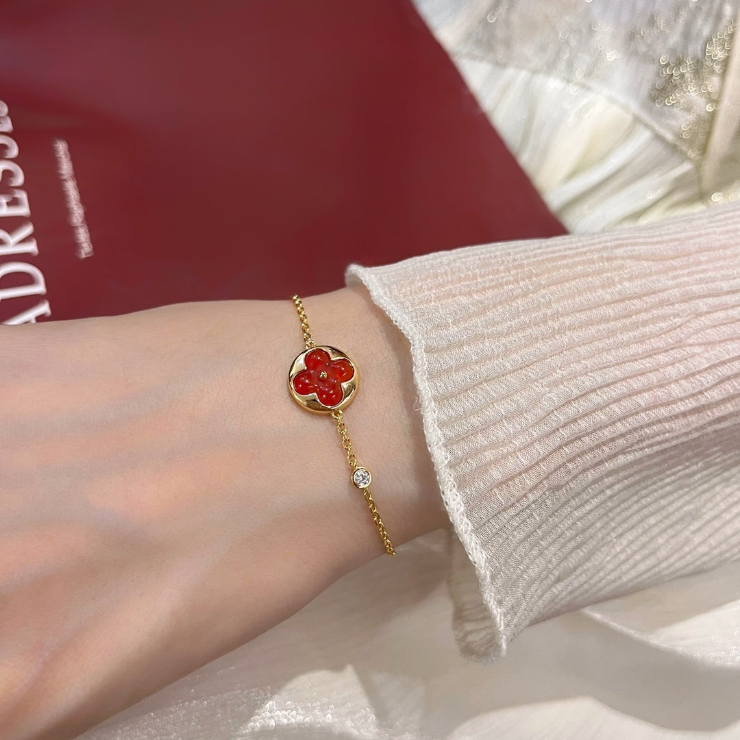 [BIJOUX]SUN PEDANT CARNELIAN BRACELET