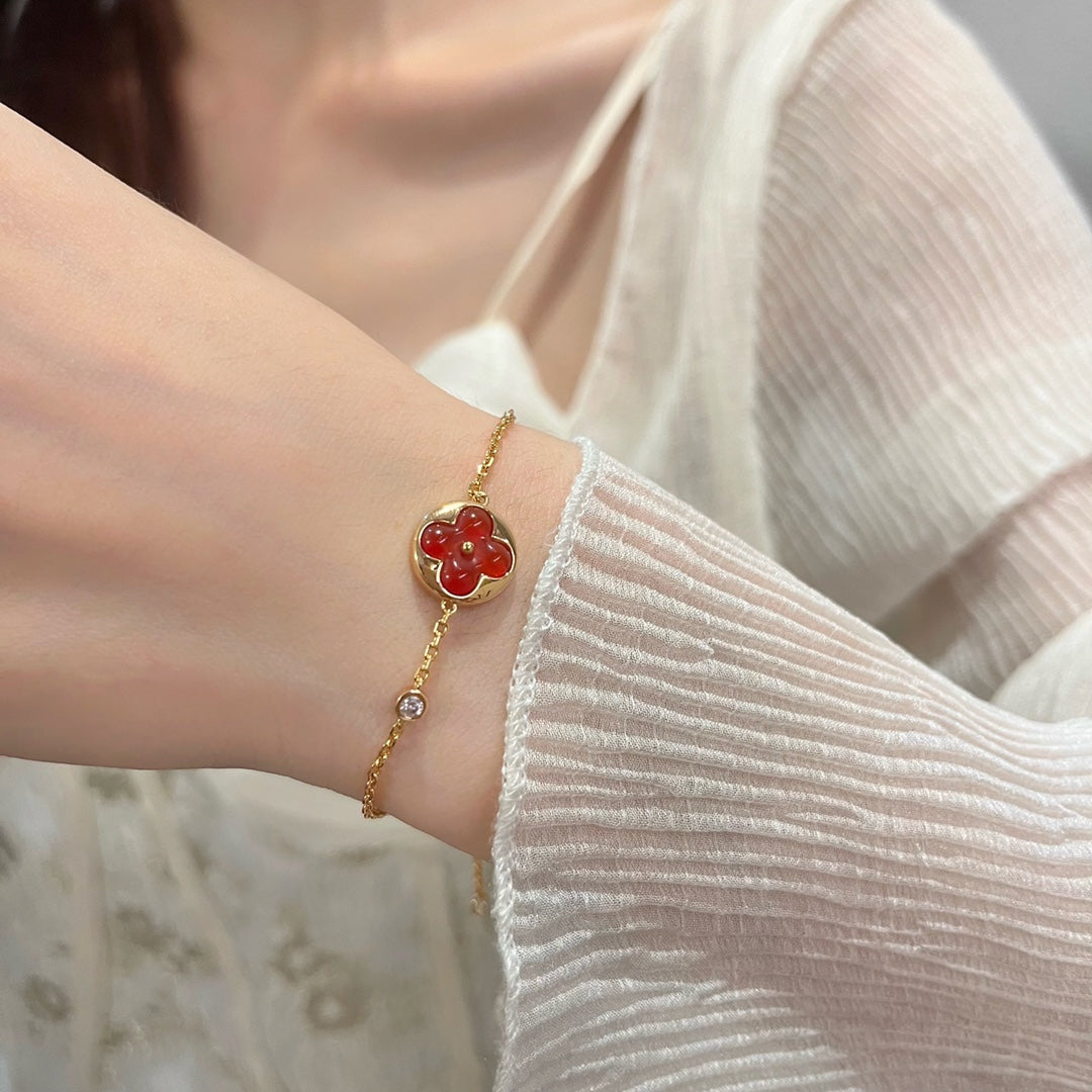 [BIJOUX]SUN PEDANT CARNELIAN BRACELET