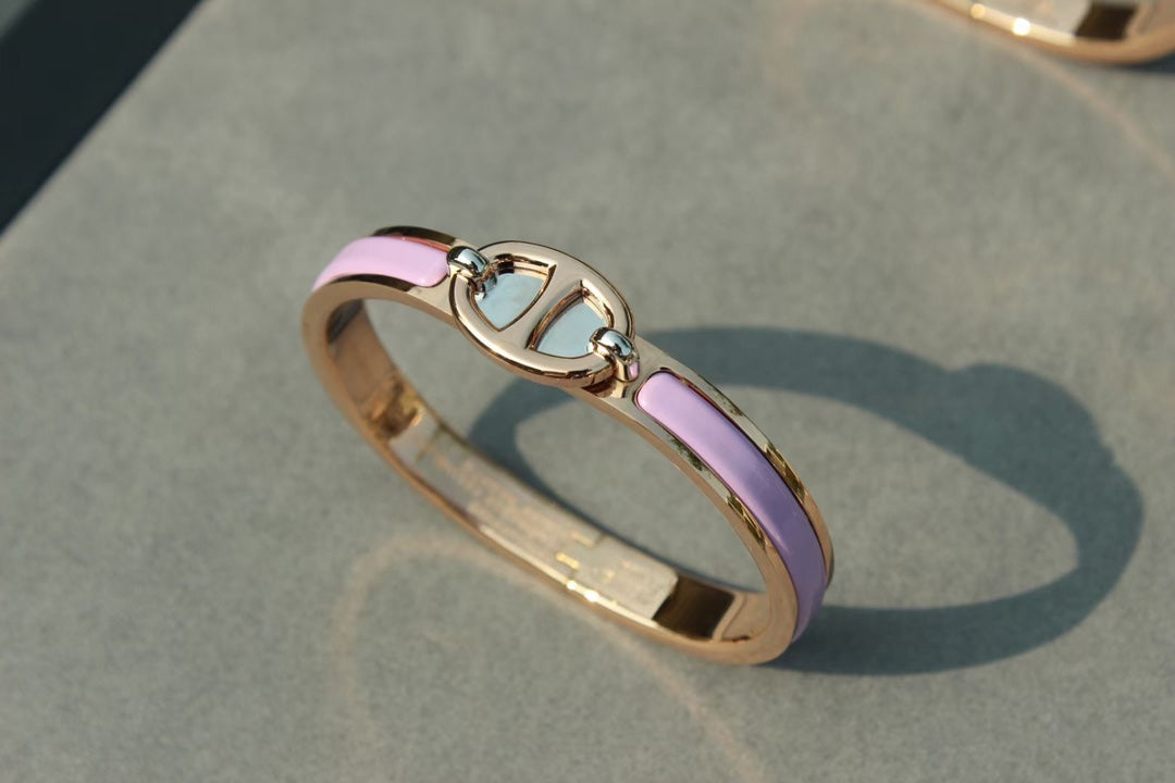 [BIJOUX]CLIC CHAINE PINK GOLD BRACELET