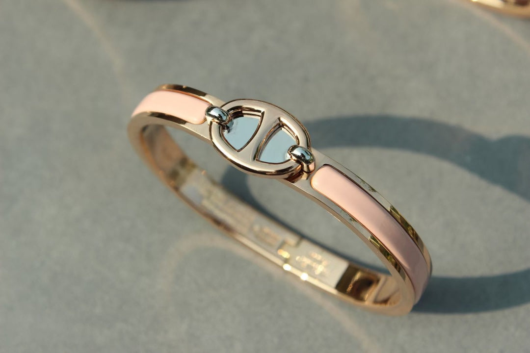 [BIJOUX]CLIC CHAINE PINK GOLD BRACELET