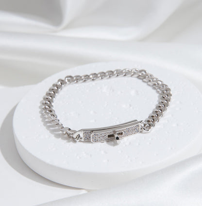 [BIJOUX]KELLY CHAIN SILVER DIAMOND BRACELET