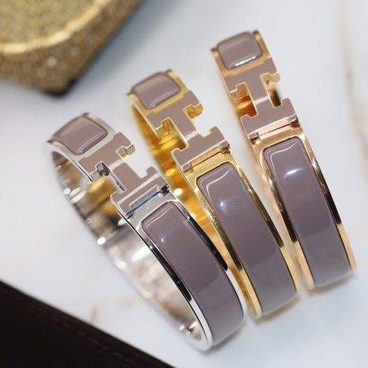 [BIJOUX]H BRACELET 12MM BROWN