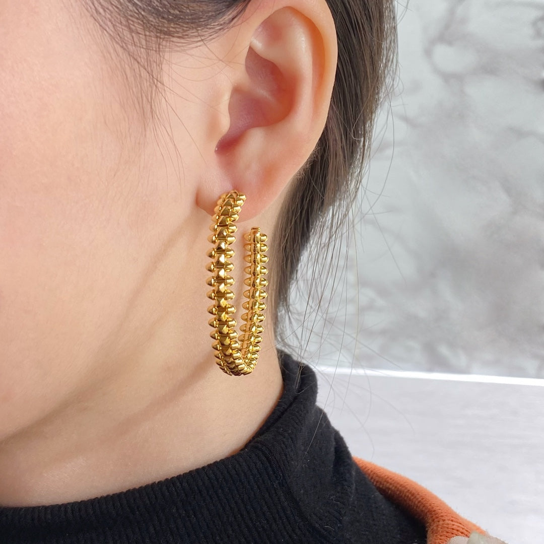 [BIJOUX]CLASH LARGE HOOP EARRINGS