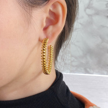 [BIJOUX]CLASH LARGE HOOP EARRINGS