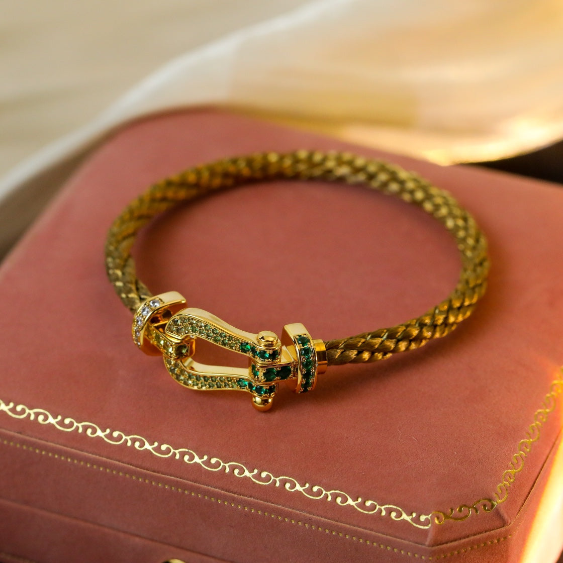 [BIJOUX]FORCE 10 GOLD GREEN DIAMOND PAVED