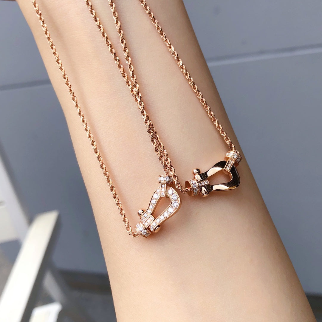 [BIJOUX]FORCE 10 PINK GOLD DIAMOND NECKLACE