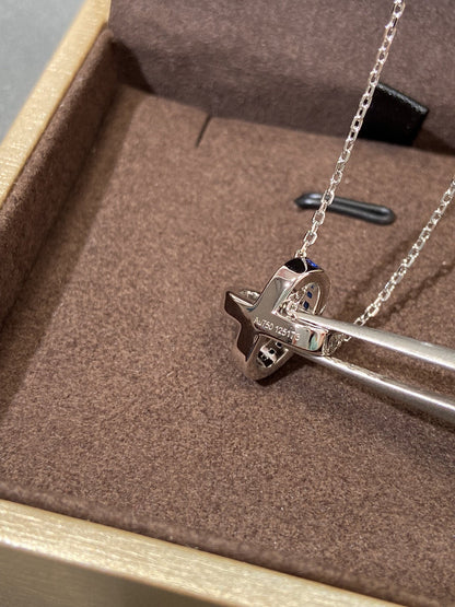 [BIJOUX]COLLIER LIENS DIAMANT ARGENT