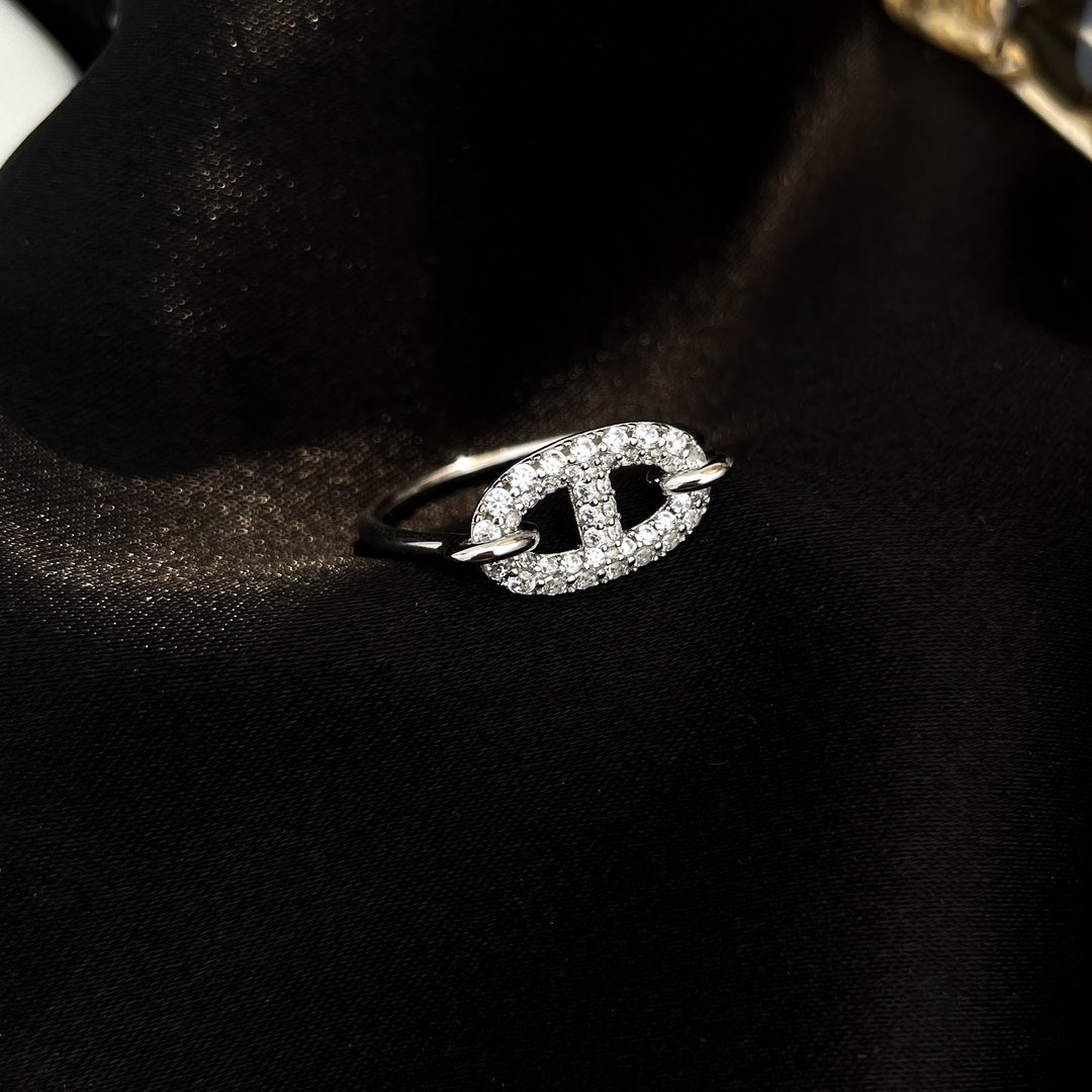 [BIJOUX]RONDE SMALL SILVER DIAMOND RING