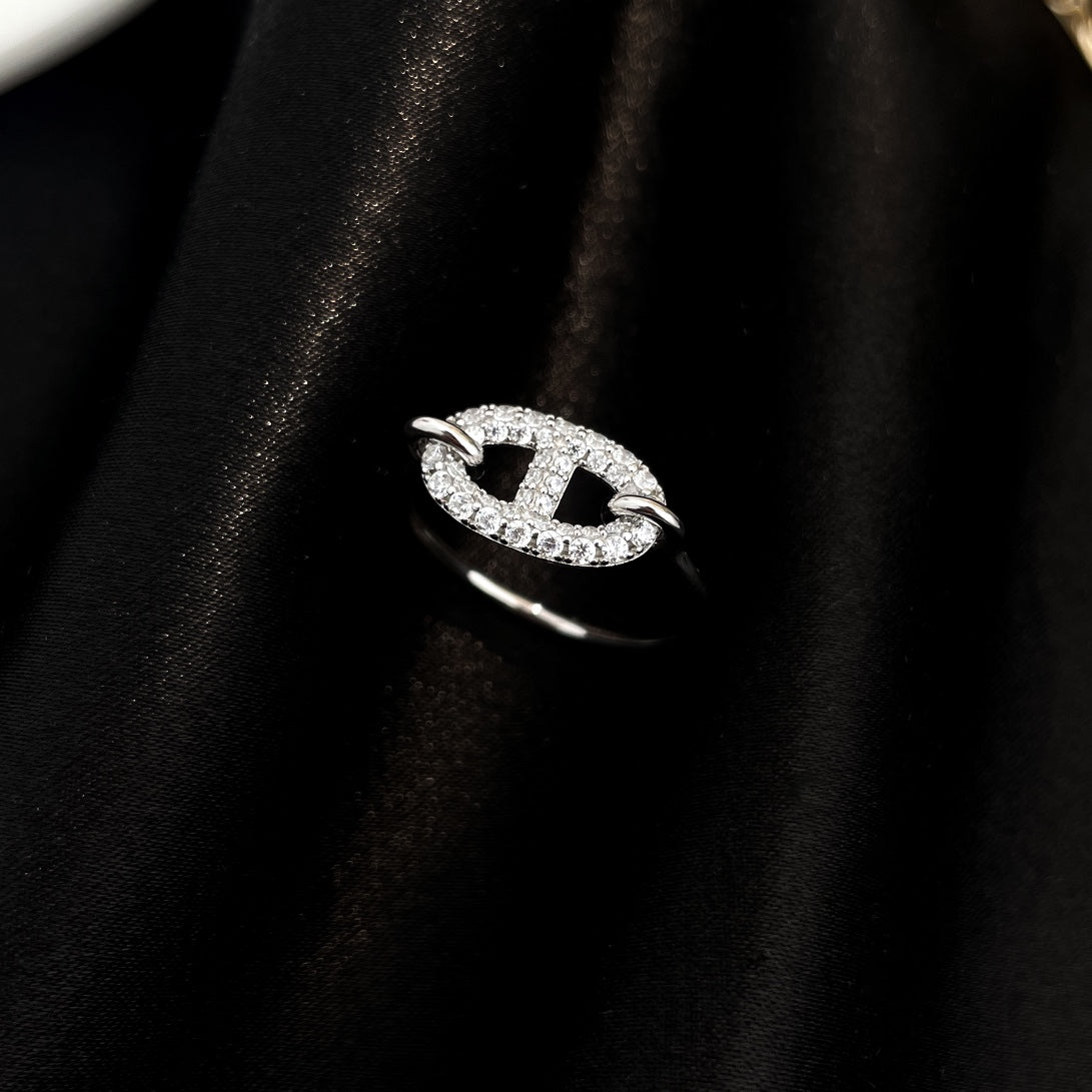 [BIJOUX]RONDE SMALL SILVER DIAMOND RING