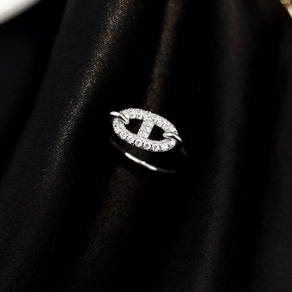 [BIJOUX]RONDE SMALL SILVER DIAMOND RING