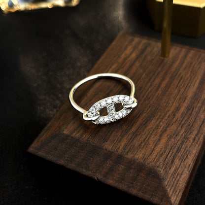 [BIJOUX]RONDE SMALL SILVER DIAMOND RING