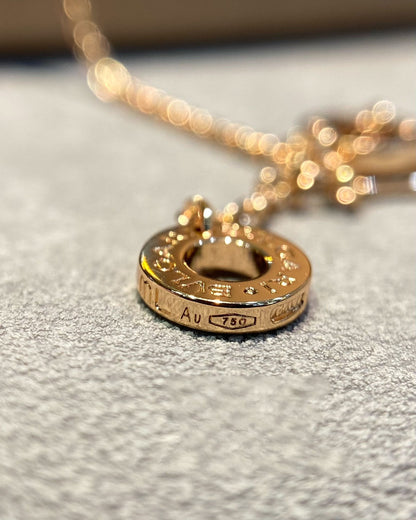 [BIJOUX] COLLIER DREAM MALACHITE PAVÉ DIAMANTS OR ROSE