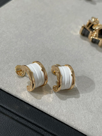 [BIJOUX]ZERO 1 PINK GOLD CERAMIC EARRINGS