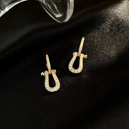 [BIJOUX]FORCE 10 FULL DIAMOND DROP EARRINGS MEDIUM MODEL