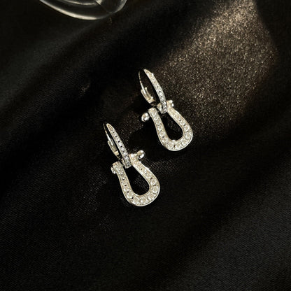 [BIJOUX]FORCE 10 FULL DIAMOND DROP EARRINGS MEDIUM MODEL