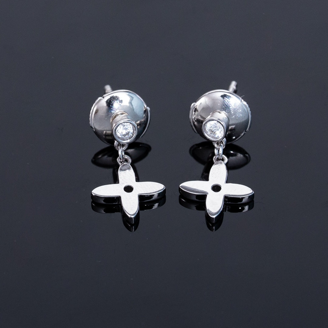 [BIJOUX]VIDYLLE SILVER DIAMOND MINI DROP EARRINGS