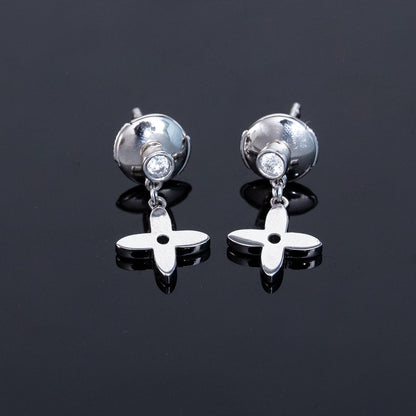 [BIJOUX]VIDYLLE SILVER DIAMOND MINI DROP EARRINGS