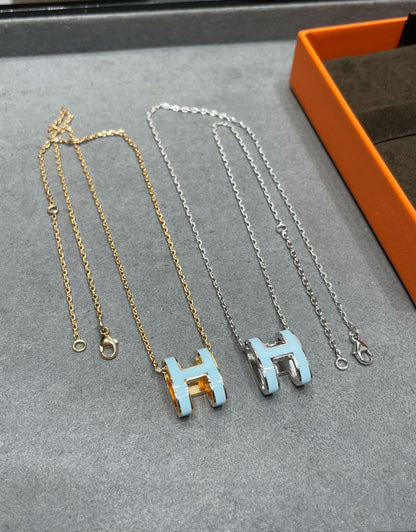 [BIJOUX]POP H スカイブルーネックレス