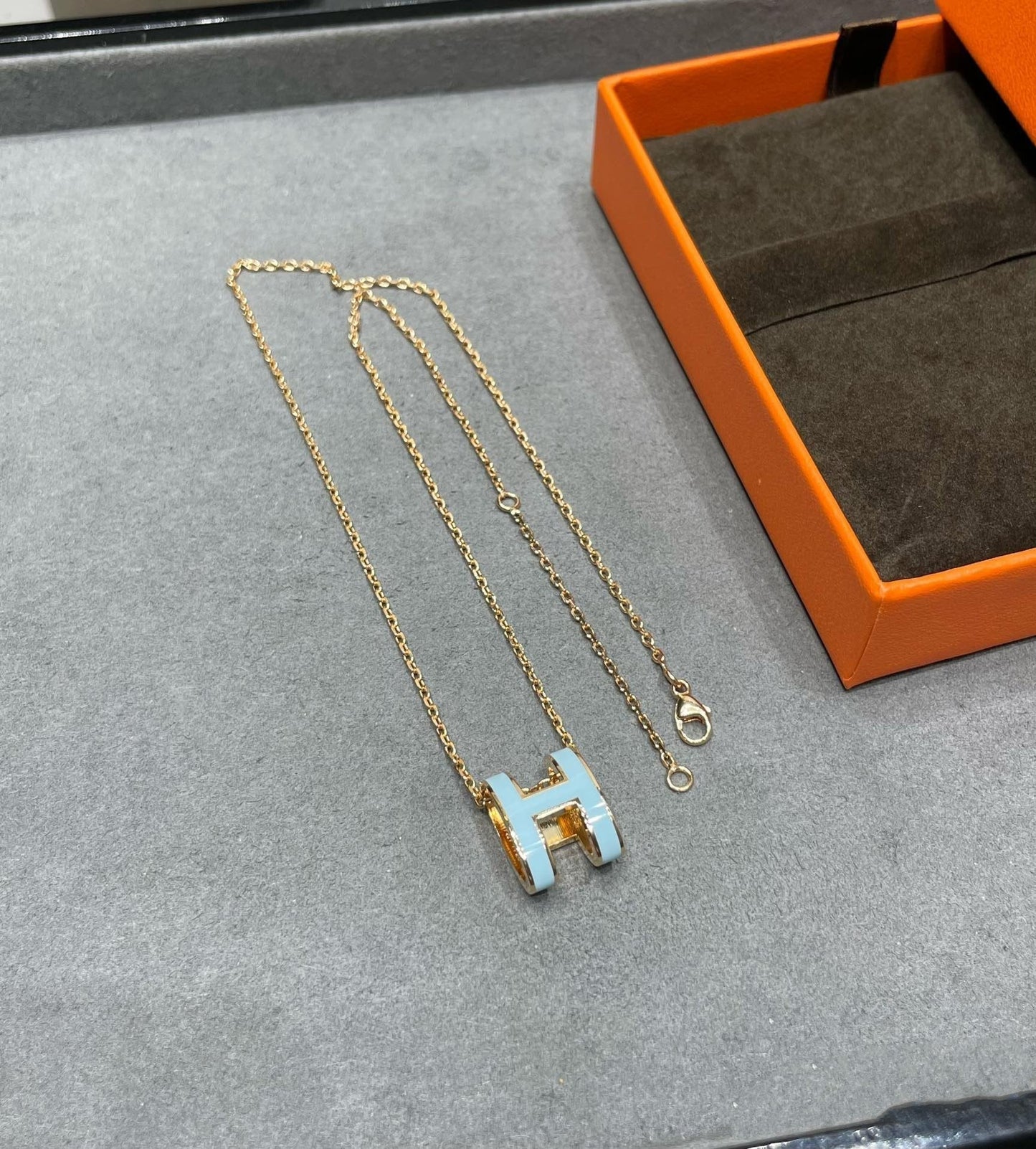 [BIJOUX]POP H スカイブルーネックレス