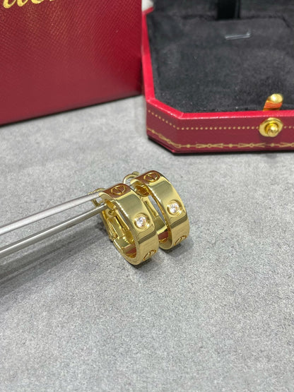 [BIJOUX]LOVE 5.5MM 1 DIAMOND EARRINGS