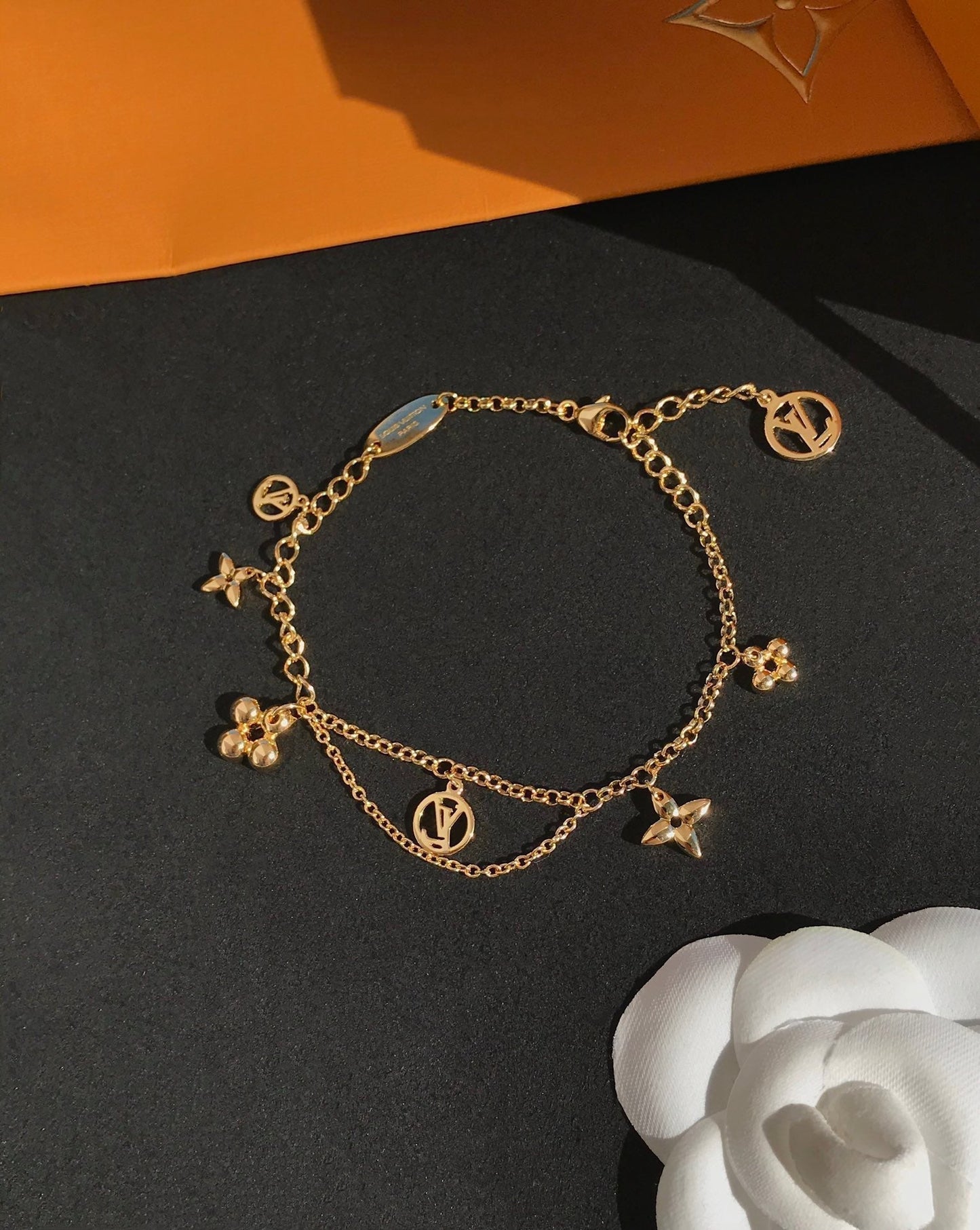 [BIJOUX]BLOOMING PINK GOLD MOP BRACELET