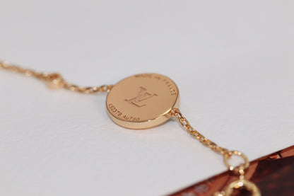 [BIJOUX]星と太陽 4モチーフ ピンクゴールド マラカイト ブレスレット