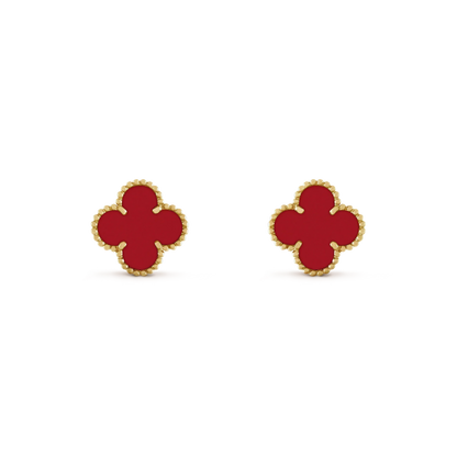 [BIJOUX]CLOVER MINI 9.5MM CARNELIAN EARRINGS