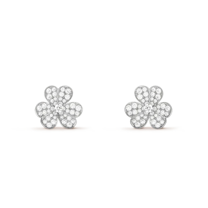 [BIJOUX]CLOVER COMOS DIAMOND EARRINGS SILVER