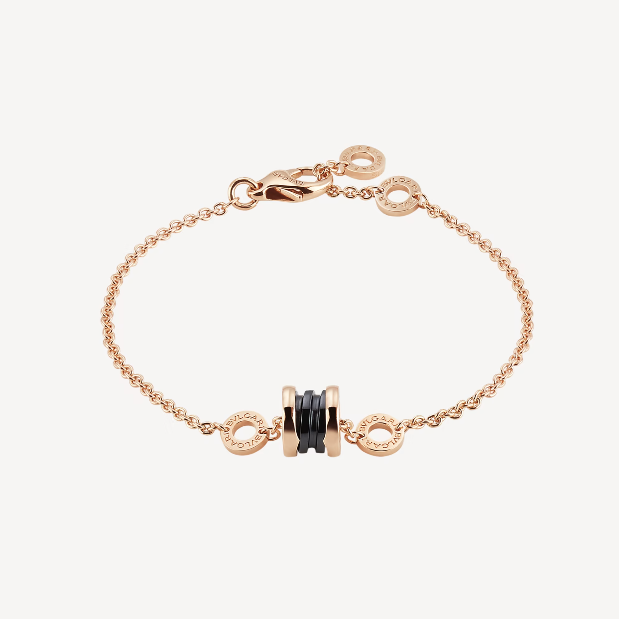 [BIJOUX]BRACELET ZERO 1 EN OR ROSE DOUX ET CÉRAMIQUE NOIRE