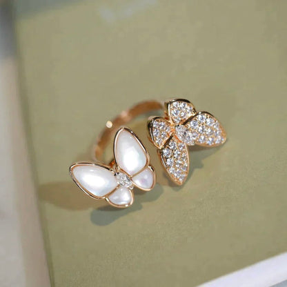 [BIJOUX]TWIN BUTTERFLY DIAMOND MOP RING