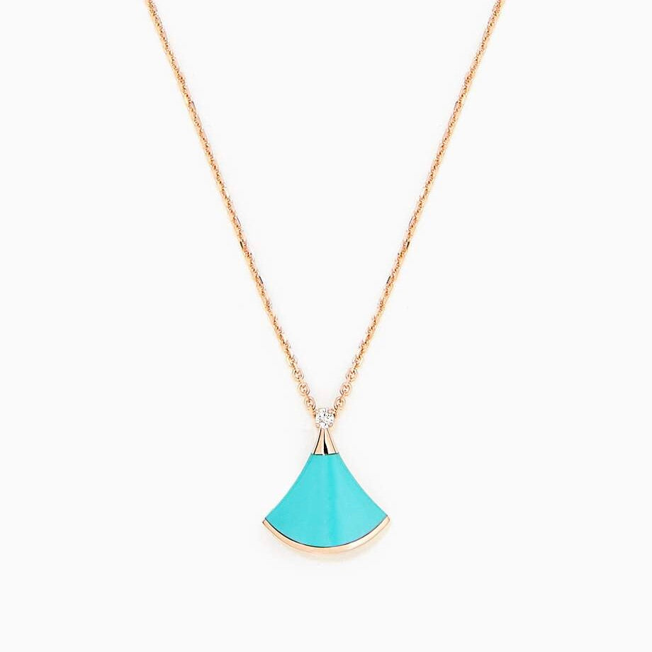 [BIJOUX] COLLIER DE RÊVE TURQUOISE OR ROSE